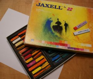 offene Schachtel mit Jaxell-Kreide