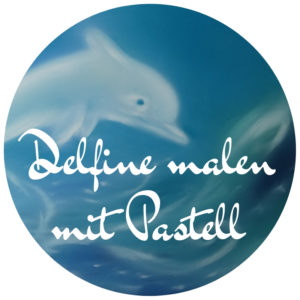 Delfine malen mit Pastell